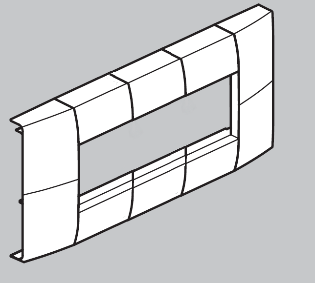 LFF rėmelis 3-vietų (45x45) kanalams LFF 60x110mm