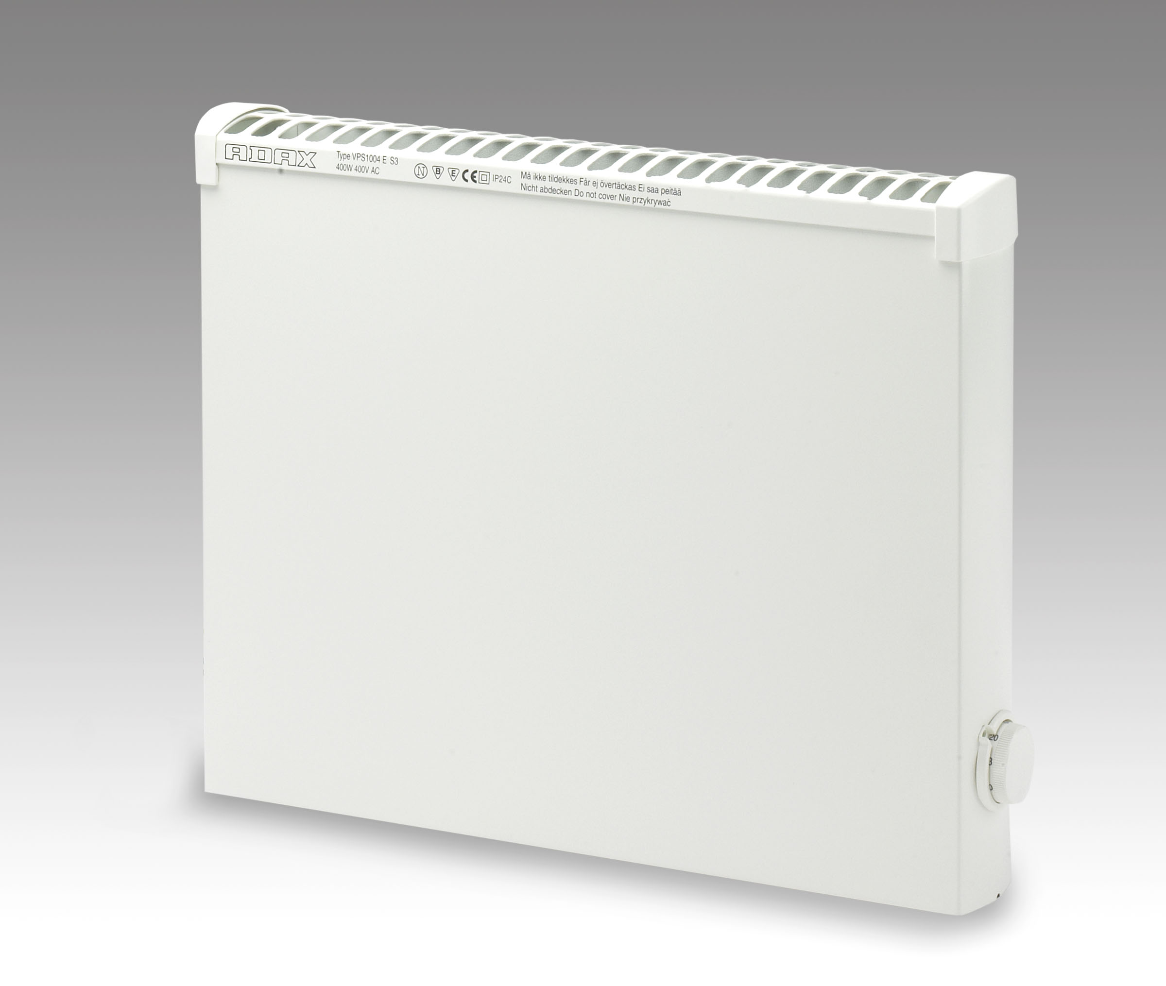 VPS1004 KEM 400W 230V IP34 325x388mm elektrinis šildytuvas su elektroniniu termostatu