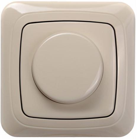 ALFA ISR-004 A/S Šviesos reguliatorius 600W kaitr/halogen 220V/12V lemp. s/r smėlio
