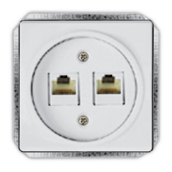 4779101630305 - ST150 KLRJ45-25e2-02 Kompiuterio lizdas 2xRJ45, 5kat., b/r, baltas
