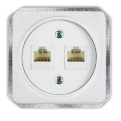 4779101630510 - LX200 TKLRJ35e2-02 Telefono ir komp. lizdas RJ11+RJ45, 5e kat. b/r  baltas