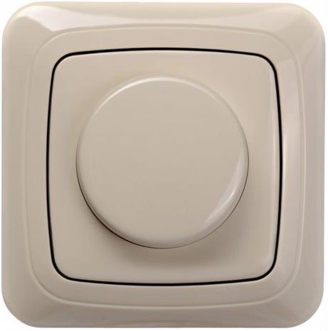 ALFA ISR-002-01A/S Šviesos reguliator. 400W kaitr/halogen lempoms 220V, halog. 12V, b/r, smėlio