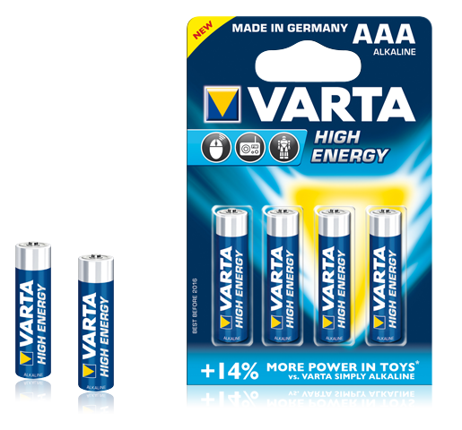 LR03 VARTA elementas (High energy) 1.5V AAA (6)