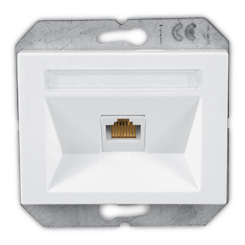 4779101630572 - KLRJ45-15e2-02 /XPww Kompiuterio lizdas 1xRJ45, 5e kat., b/r, baltas