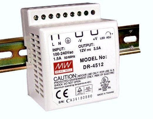 DR-45-24 maitinimo šaltinis 45W 230-24V DC 2A