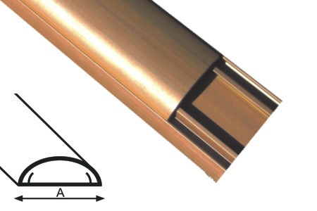 5222 viršdanginis/grindininis kanalas 40x12mm, šviesus rudas