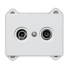4779101630640 - XP500 TVL02-8-02 TV lizdas tarpinis (TV+R) -8dB be rėmelio, baltas