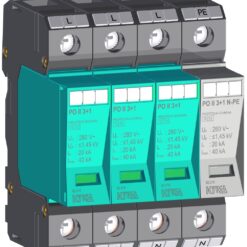 82.018 PO II 3+1 280V/40kA viršįtampių ribotuvas 3P+NPE II+III (C+D) klasė 40kA 1,45kV