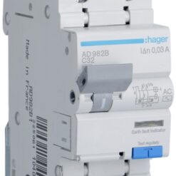 AD982B Kombinuotas automatinis jungiklis 32A 30mA 2polis C 6kA 230V