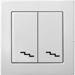 4770025869505 - IP6+6.10-001-01.E/B EPSILON 2 klavišų perjungiklis, be rėmelio, baltas