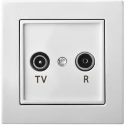 4770025869680 - IAL-2-01.E/B EPSILON TV+R antenos pajungimo lizdas, galinis, be rėmelio, baltas