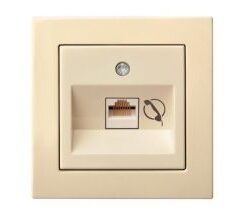 EPSILON ITL-001-01 E/S  Įleistinis telefono lizdas RJ11, be rėmelio, smėlio spalvos
