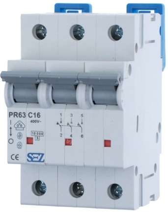 PR63-C63 automatinis jungiklis 63A 3polis C 10kA 400V