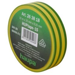 263860 PVC izoliacijos  juosta 19mm x 20m, žalia/geltona (-18C)