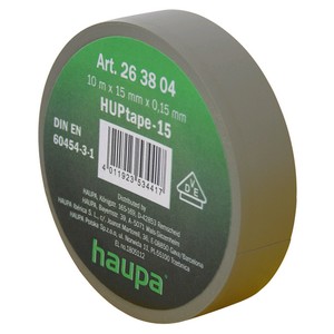 263866 PVC izoliacinė juosta 25mm/20m, pilka (-18C) HAUPA