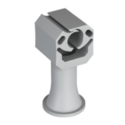 1150 PVC (plastiko/nailono) laikiklis vielai Ø8mm, h-40mm, pilkas