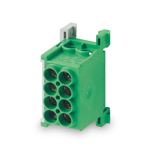 MAG25-2 (KS251PE) Paskirstymo gnybtas 4xCU25mm2 400V žalias (MAG1250G32)