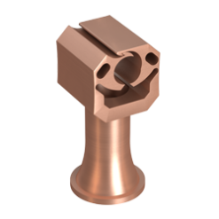 1151 PVC (plastiko/nailono) laikiklis vielai Ø8mm, h-40mm, rudas