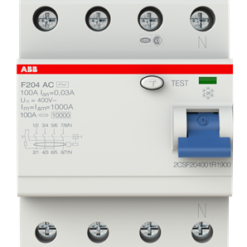 2CSF204001R2400 - F204 AC-40/0.1 srovės nuotekio automatinis jungiklis 40A 4polis 100mA 400V