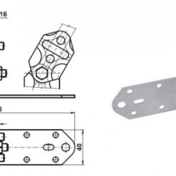 MJVP005 Žaibolaidžio d16mm laikiklis universalus cinkuotas