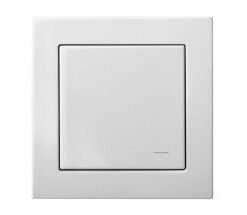 4770025876091 - RJ-314.E/B EPSILON  Bevielis 1kl jungiklis su SLIM rėmeliu, baltos spalvos