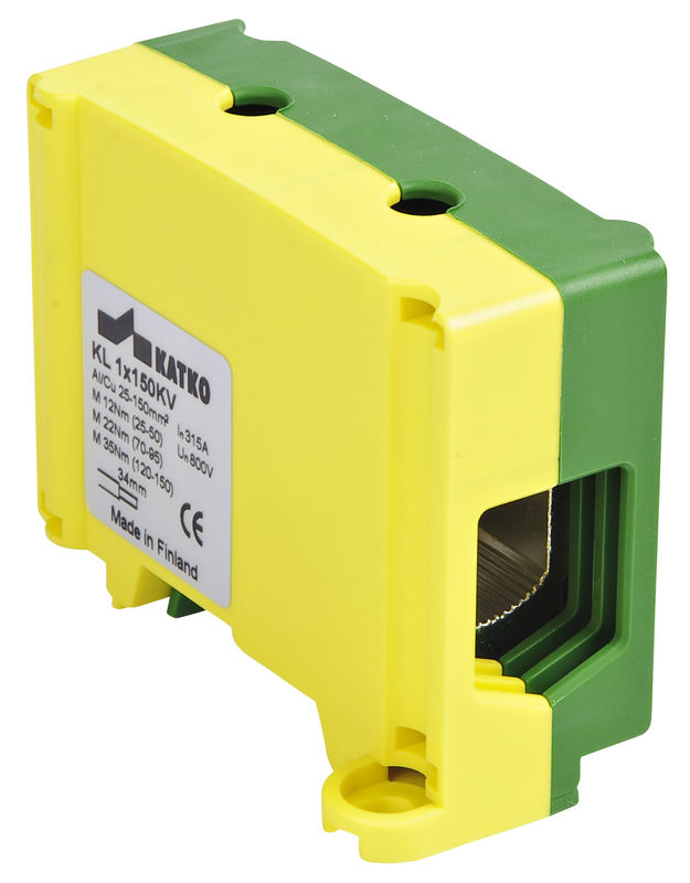 KL1x50PE gnybtas 2,5-50mm2 Al/Cu 160A 800V geltonas/žalias