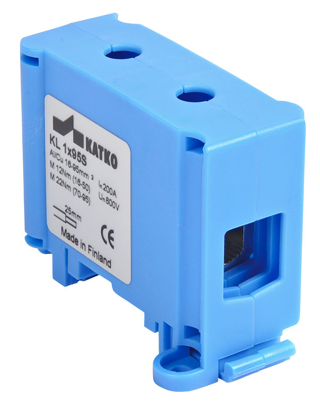 KL1x95N gnybtas 16-95mm2 Al/Cu 200A 800V mėlynas KATKO