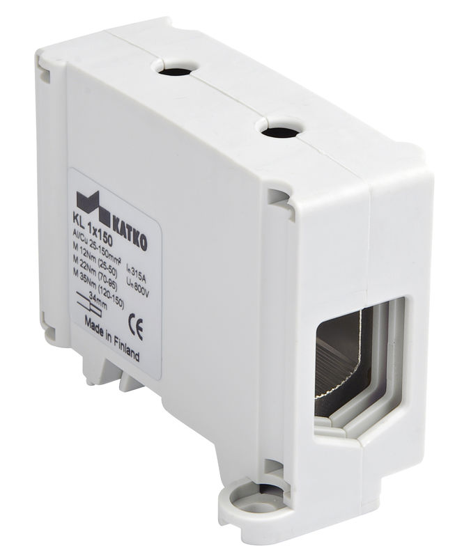 KL1x150 gnybtas 25-150mm2 Al/Cu 315A 800V pilkas