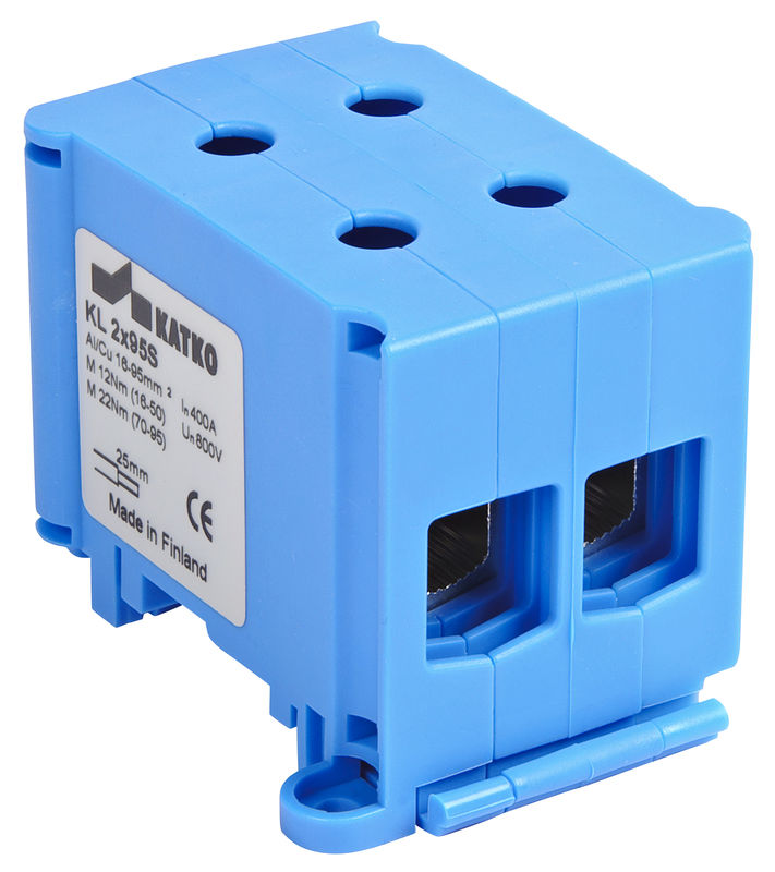KL2x95N gnybtas 16-95mm2 Al/Cu 400A 800V mėlynas KATKO