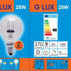 G45 E14 28W ECO halogeninė lemputė skaidri