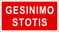 Ženkl.lipdukas "Gesinimo stotis" 100x180mm
