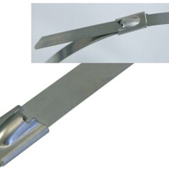 262940/200 nerudijančio plieno SS316 (V4A) dirželiai 200x4.5mm su rutuliniu užraktu (100vnt)