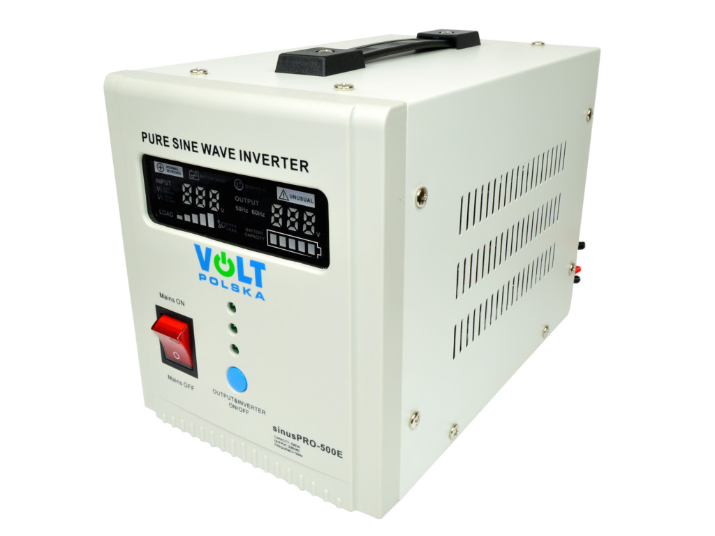 Pilno sinuso keitiklis 300W 12VDC/230VAC SOLAR su PV (SINUSPRO-500S) pastatomas