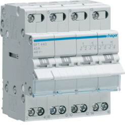SFT440 Modulinis perjungiklis I-0-II 4polis 40A 400V 4mod. pajungimas iš viršaus