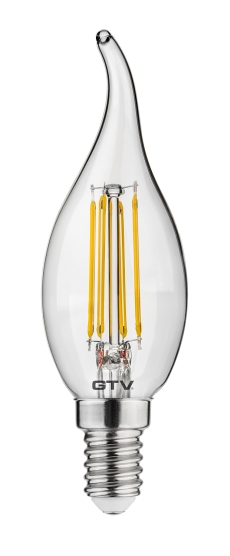 LD-C35FL4-30L LED 4W E14 360* 3000K lemputė liepsn BULB FILAMENT 400Lm
