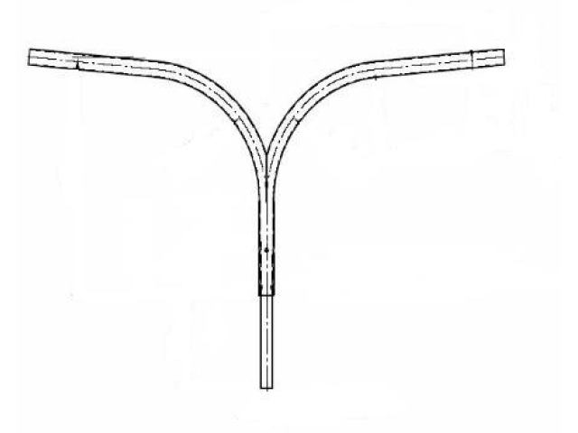 1.5/1.0/180' dviguba gembė,h-1,5m,l-1,0m,180'