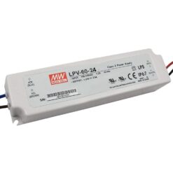 LPV-60-24 Impulsinis maitinimo šaltinis 24V 2.5A IP67 Mean Well