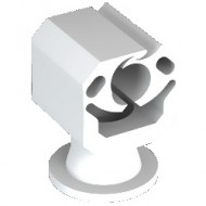 1152LG  (MJ01152LG)  PVC (plastiko/nailono) laikiklis vielai Ø8mm, h-25mm, šviesiai pilkas