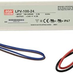 LPV-100-24 Impulsinis maitinimo šaltinis 24V 4.2A IP67 Mean Well