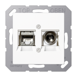 MMDA4521WW Smart TV lizdas UMA-CAT6A + IEC modulis antenos kabelio pajungimui