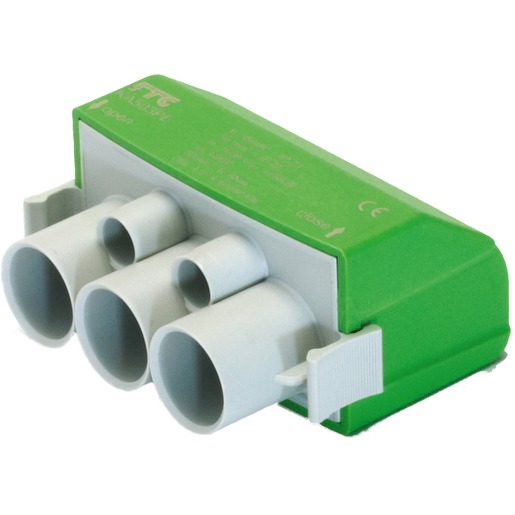 KA503PE Paskirstymo gnybtas (stulpinis) 3x6-50mm², 2x1,5-10mm² žalias