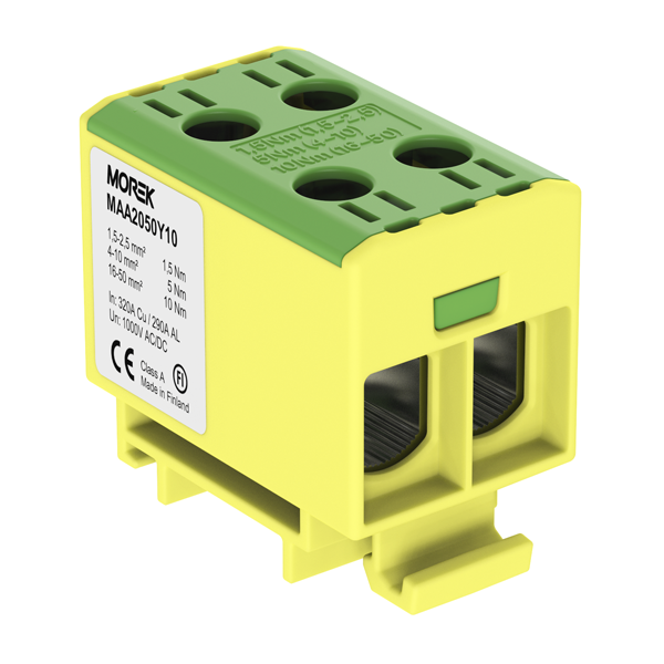 OTL50-2 Gnybtas 2x1.5-50mm2 Al/Cu 1000V geltonai žalias