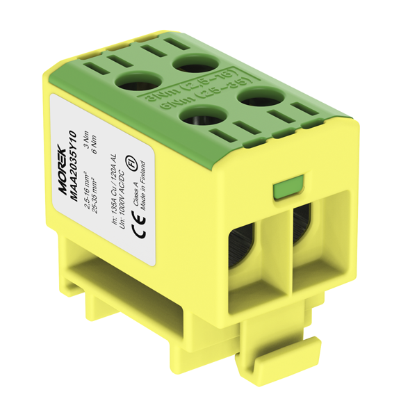 OTL35-2 Gnybtas 2x2.5-35mm2 Al/Cu 1000V geltonai žalias MOREK