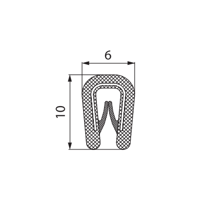 MCA002BB12 Briaunų (krašto) apsauga 1.0-2.0mm juoda RAL9005 (10m)