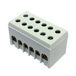 A6H-2 fazinis gnybtas 2p 6x16mm²  IP20  pilkas  MOREK