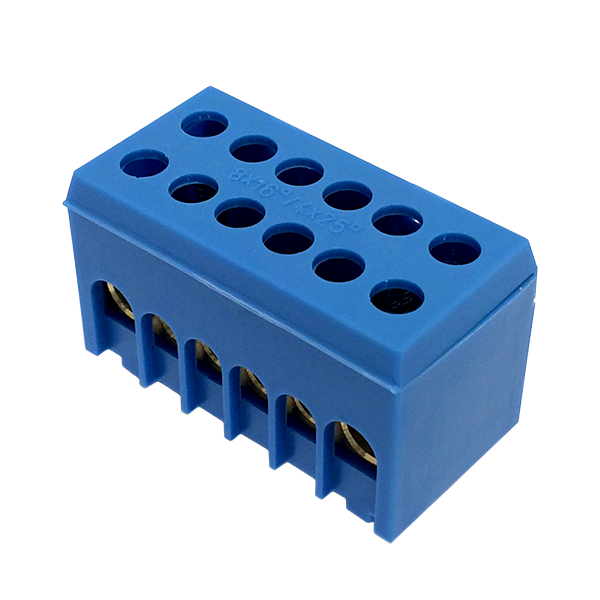 A6H-2 fazinis gnybtas 2p 6x16mm² IP20 mėlynas MOREK
