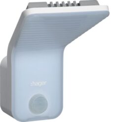 EE610 LED 15W 1100Lm 4000K  IP55 baltas dekoratyvinis šviestuvas su judesio davikliu HAGER
