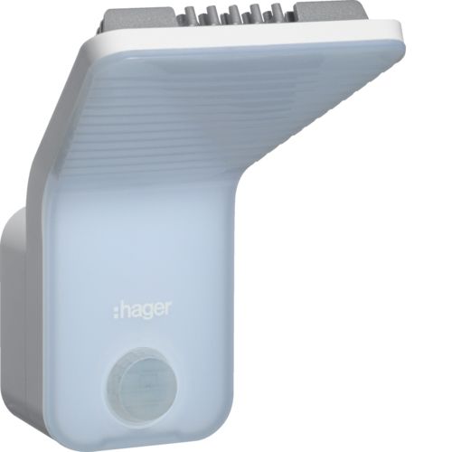 EE610 LED 15W 1100Lm 4000K IP55 baltas dekoratyvinis šviestuvas su judesio davikliu HAGER