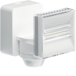 EE631 LED 8W 4000K 700Lm 140* IP55 prožektorius su judesio davikliu baltas HAGER
