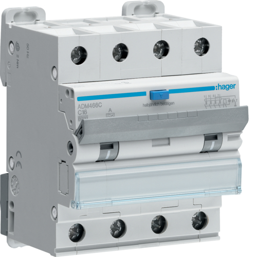 ADM420C Kombinuotas automatinis jungiklis 20A 30mA 4polis B 6kA 400V, A tipas